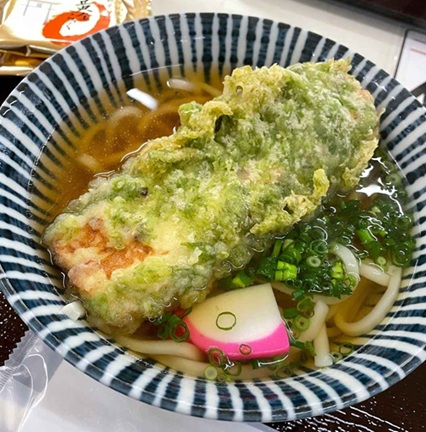 磯辺揚げがのったうどん