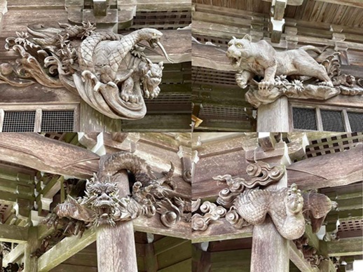 四神の彫刻像