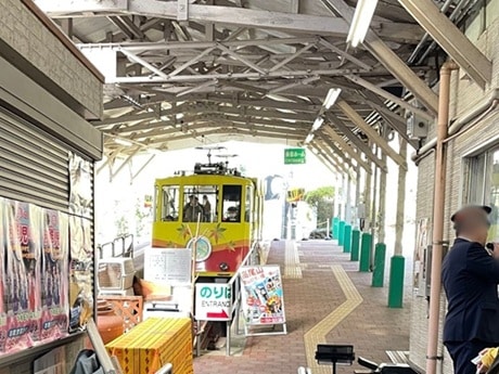 黄色いケーブルカー