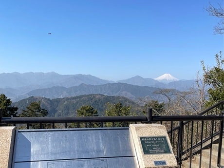 山頂から見える富士山