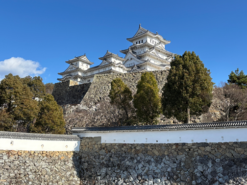 姫路城　三国堀越しのフォトスポット