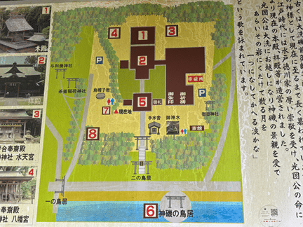 大洗磯前神社の境内案内図